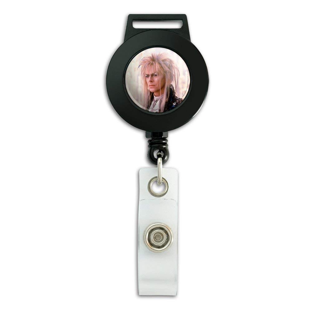 David Bowie as Jareth from Labyrinth Themed Retractable ID Badge Holder with Lanyard - Perfect for Conventions, Cosplay & Work Security