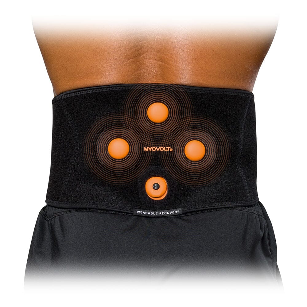 MYOVOLT® Wearable Vibration Recovery Back Wrap - Pain Relief & Muscle Recovery for Athletes & Back Pain Sufferers - Perfect for Post-Workout, Office Use & Chronic Pain Management