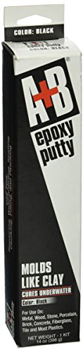 9908K Black A+B Epoxy Resin Kit - 14 oz High Strength Epoxy Adhesive for Wood, Metal & Plastic - DIY Repairs, Crafts & Industrial Use
