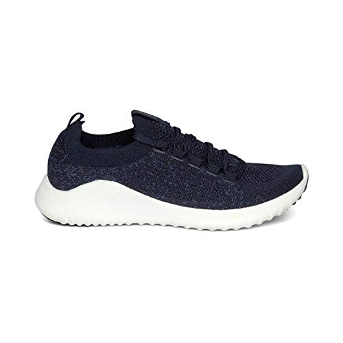 Aetrex Women's Carly Sparkle Orthopedic Arch Support Knit Sneakers - Comfortable Walking Shoes for Flat Feet, Plantar Fasciitis Relief - Perfect for Work, Travel & Everyday Wear