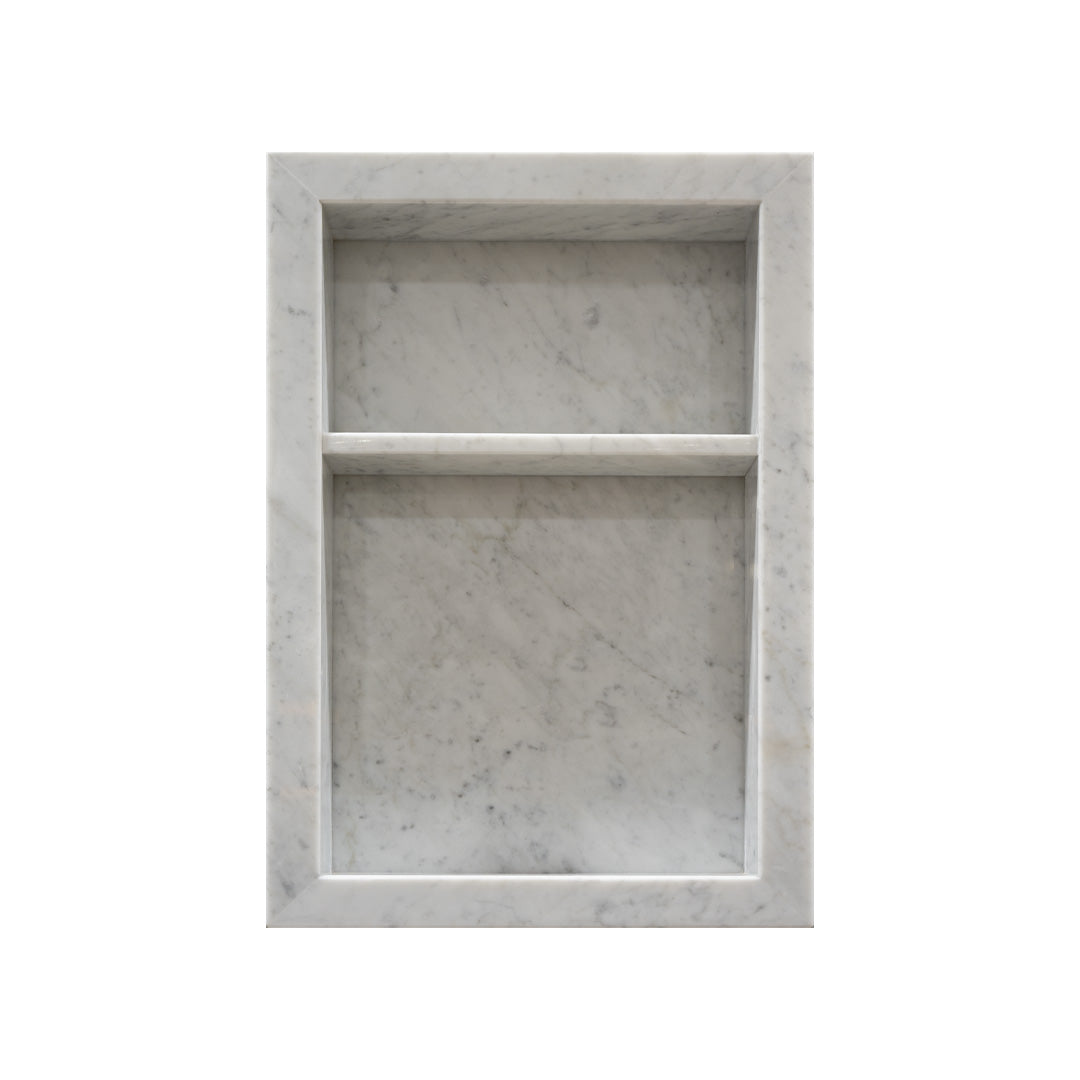 Premium Marble Shower Niche Shelf - Waterproof Bathroom Organizer for Shampoo & Soap | Perfect for Spa-Like Showers & Luxury Bathroom Decor