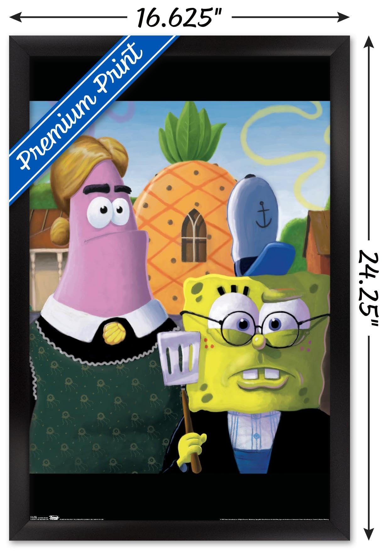 Trends International Nickelodeon SpongeBob SquarePants American Gothic Parody Wall Art Poster - 14.725