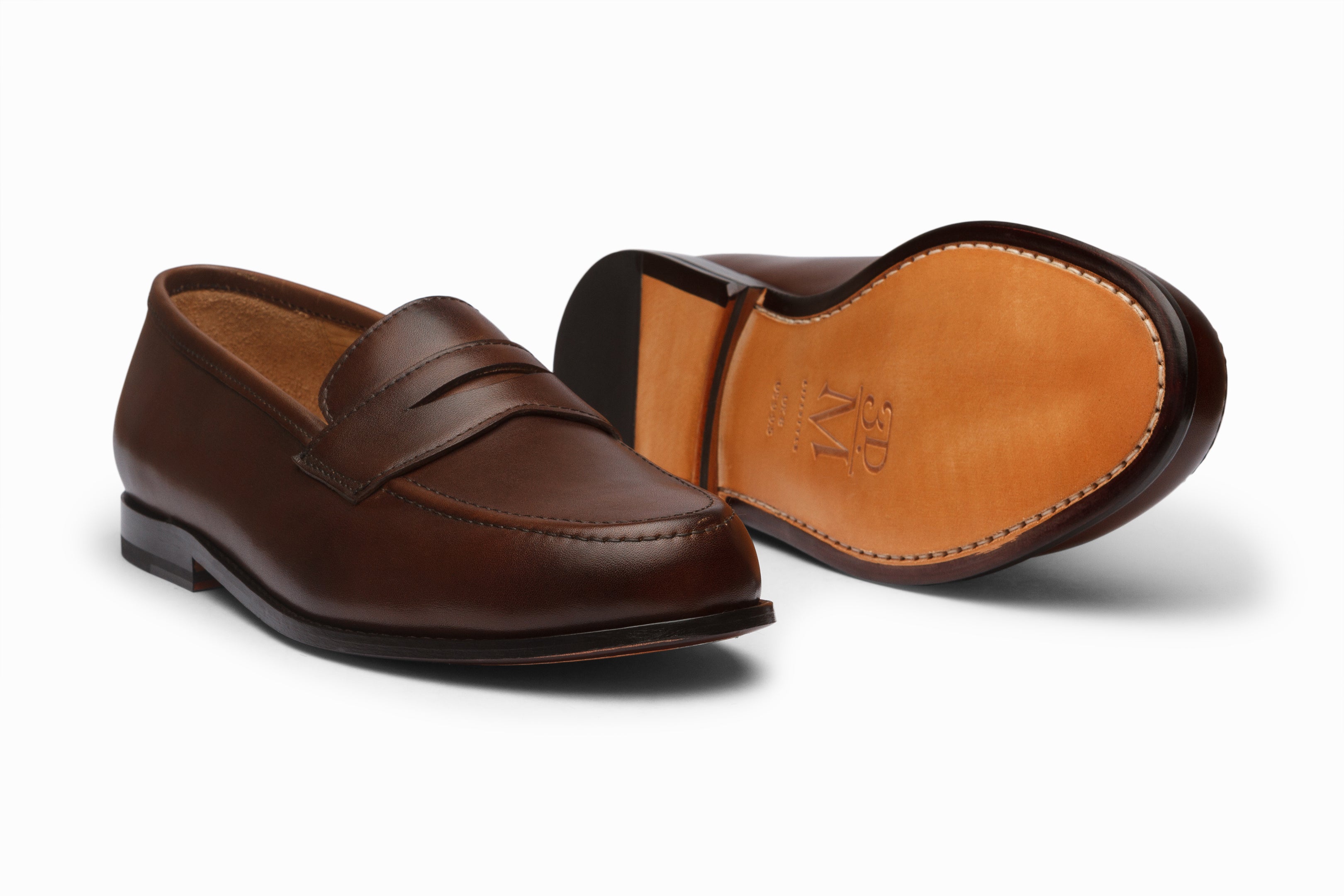 John Penny Loafer Shoes for Men - Genuine Leather Dark Brown Slip-On Dress Shoes | Perfect for Business, Office & Formal Occasions