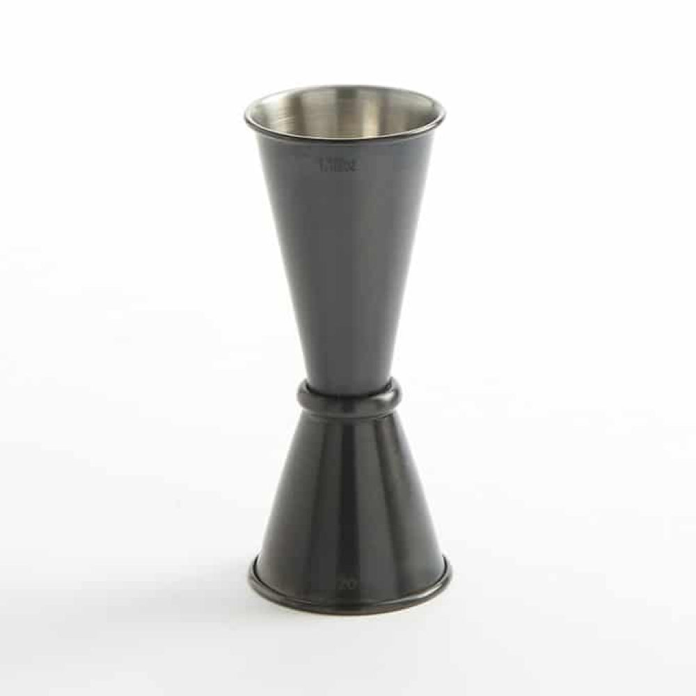 Premium Stainless Steel Japanese Style Black Jiggers - 1oz & 2oz Bartender Measuring Cups for Cocktails, Coffee & Baking - Durable Bar Tools for Home & Professional Use