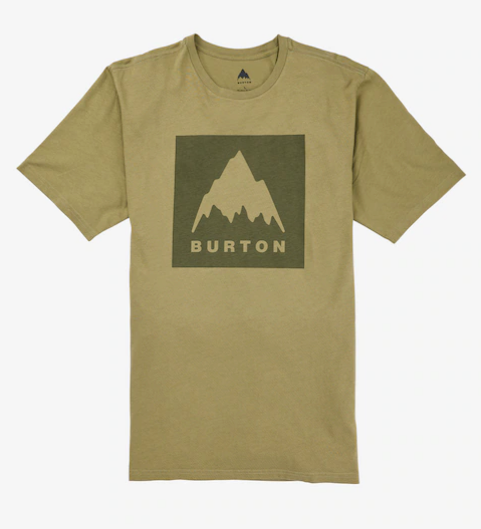 Burton Classic Mountain High Short Sleeve T-Shirt for Men - Comfortable Cotton Tee for Hiking, Camping & Outdoor Adventures