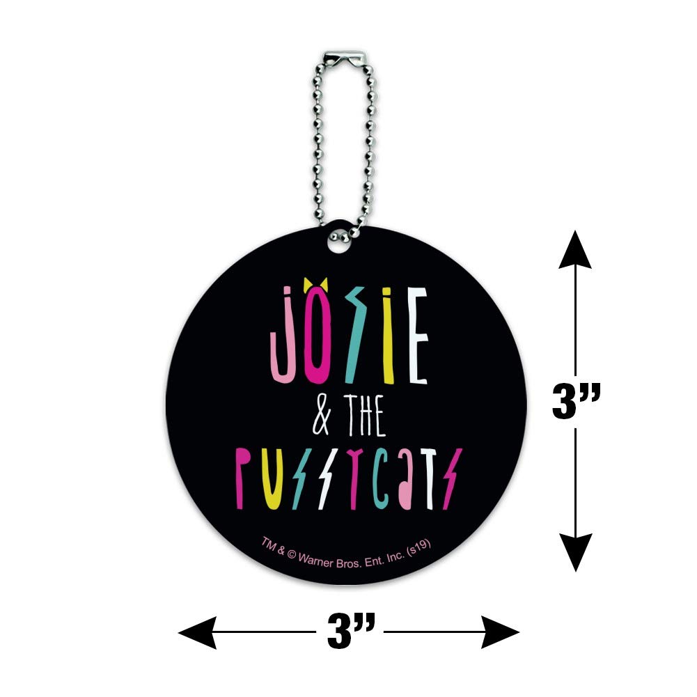Josie & The Pussycats Round Luggage ID Tag - Riverdale Inspired Suitcase Name Tag for Carry-On Bags - Perfect for Travel, Cosplay, and Music Festival Identification
