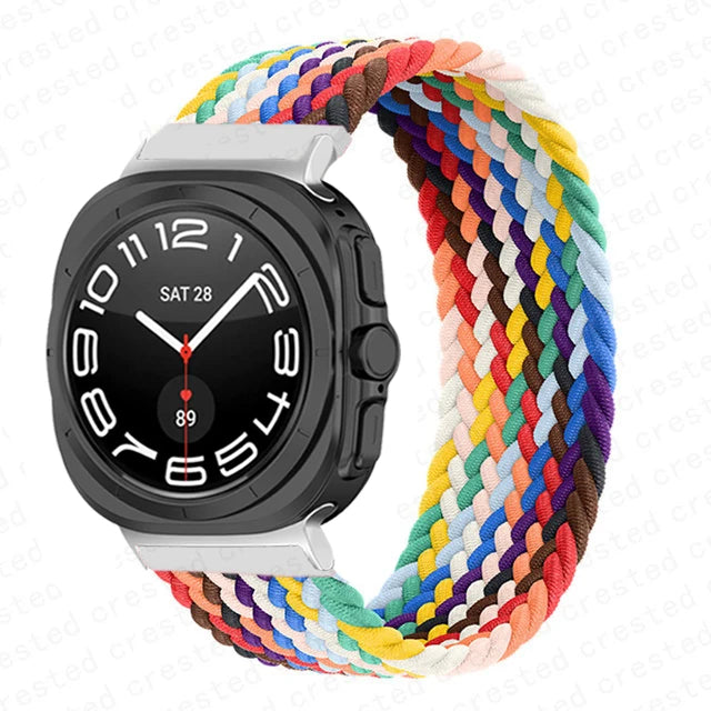 Stretchy Braided Solo Loop Bands for Samsung Galaxy Watch Ultra - Comfortable, Durable & Stylish for Workouts, Running & Everyday Wear