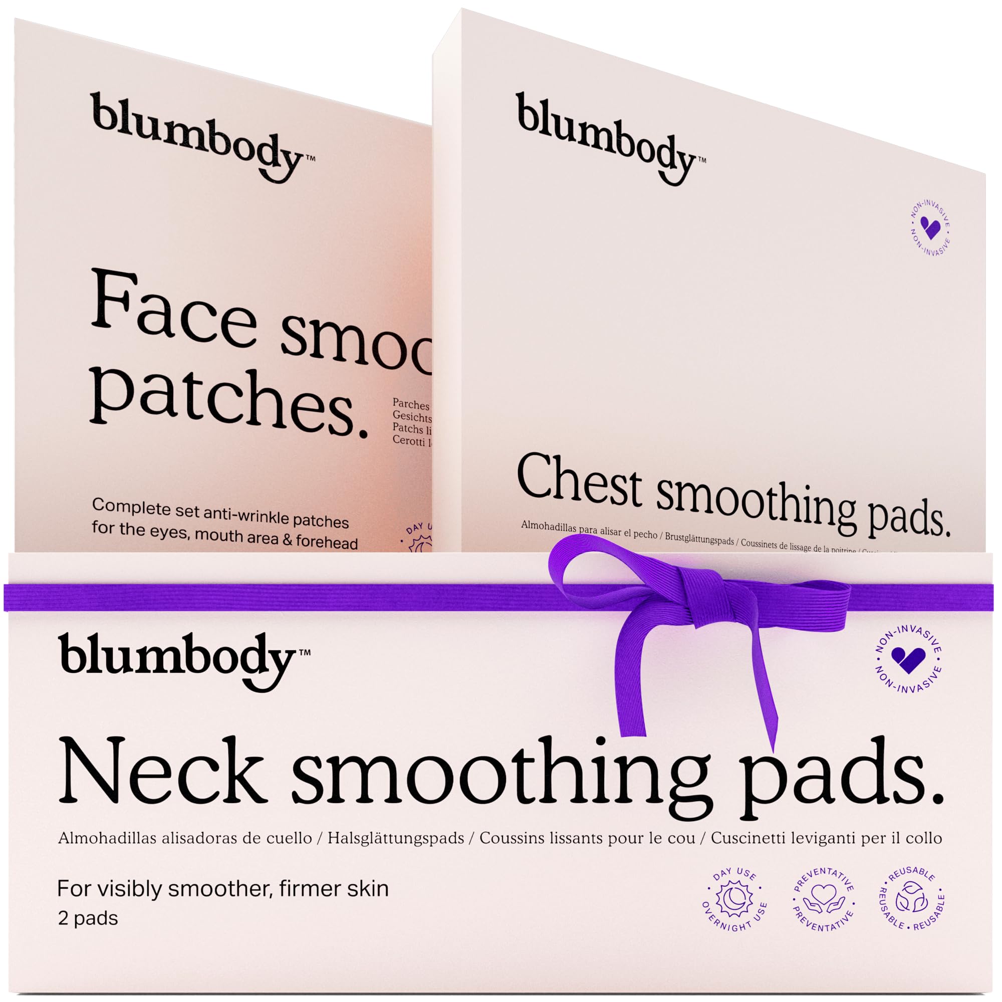 BLUMBODY Anti-Wrinkle Patches Set - Face, Chest & Neck Wrinkle Pads for Smooth Skin | Reduce Fine Lines & Wrinkles | Perfect for Nighttime Skincare & Anti-Aging Routine