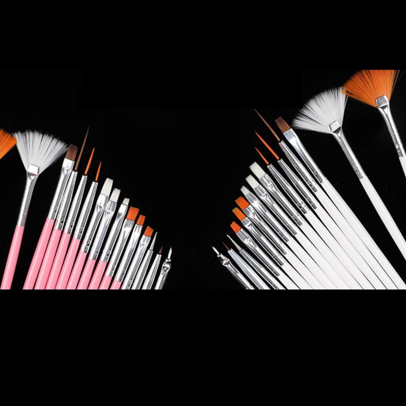 Professional UV Nail Art Dotting Painting Brushes Set for Gel Polish, Acrylic Nails & Nail Art Designs - 5PCS White Nail Decorating Tools for DIY Manicure at Home or Salon