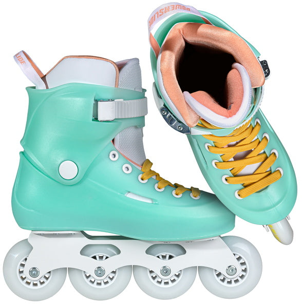 Powerslide Zoom 80 Inline Skates - Baby Blue | Adjustable Roller Skates for Kids & Beginners | Perfect for Outdoor Fun, Park Rides & Family Activities