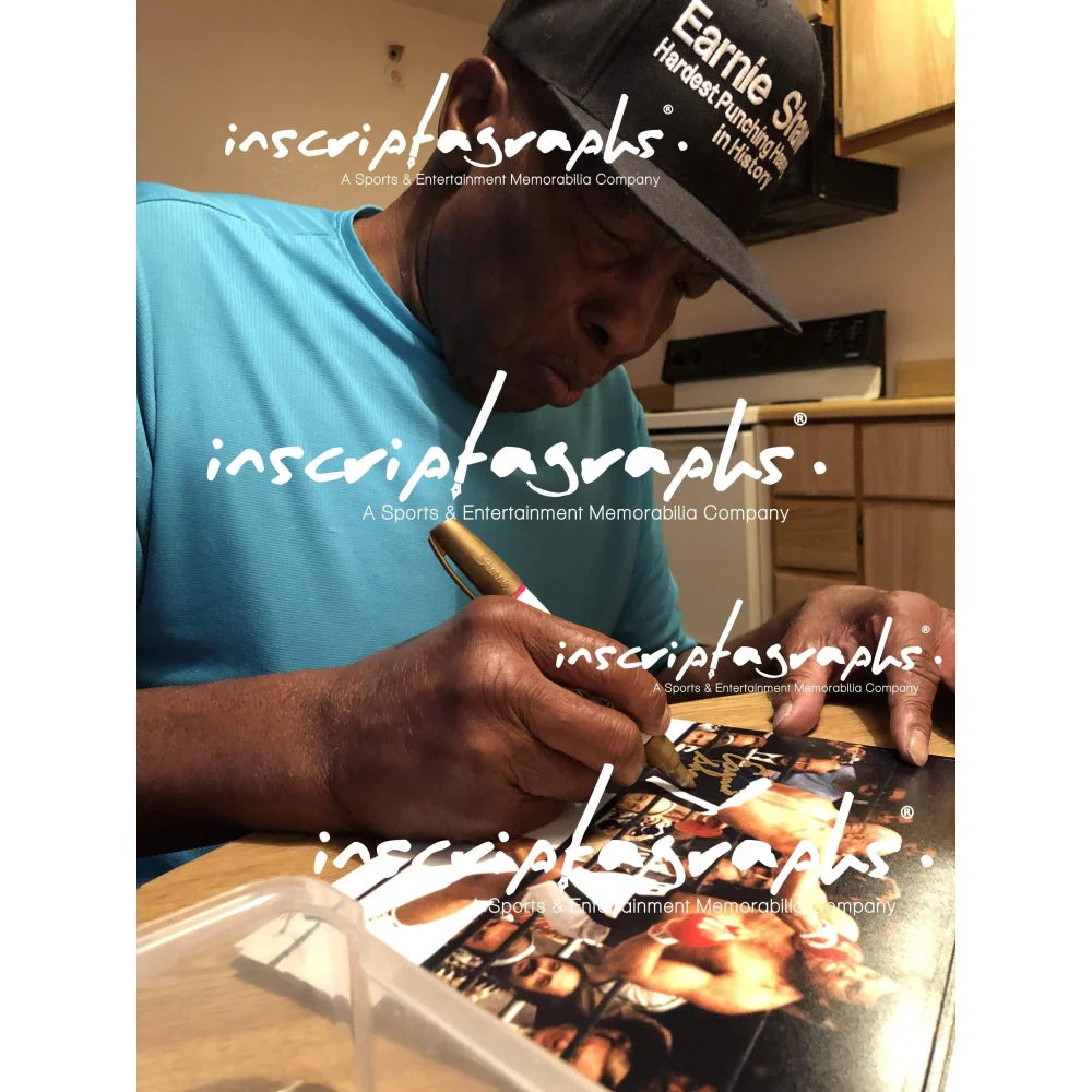 Authentic Earnie Shavers vs Muhammad Ali Signed 8x10 Photo with COA - Boxing Memorabilia for Collectors & Sports Fans