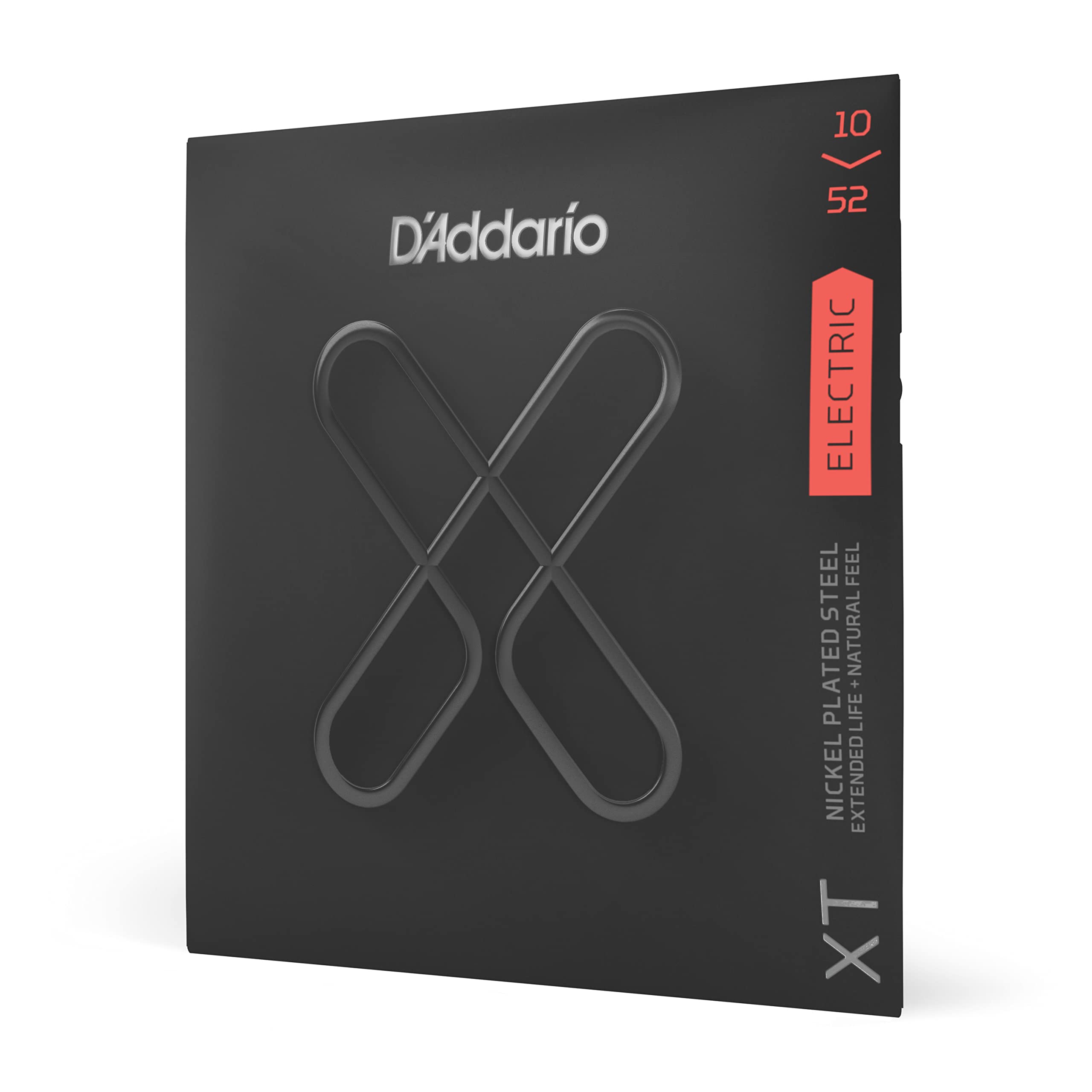 D'Addario XTE1052 Electric Guitar Strings - XT Nickel Coated, Light Top/Heavy Bottom 10-52 Gauge, 6-String Set (Pack of 1) | Perfect for Rock, Blues & Heavy Metal Performances