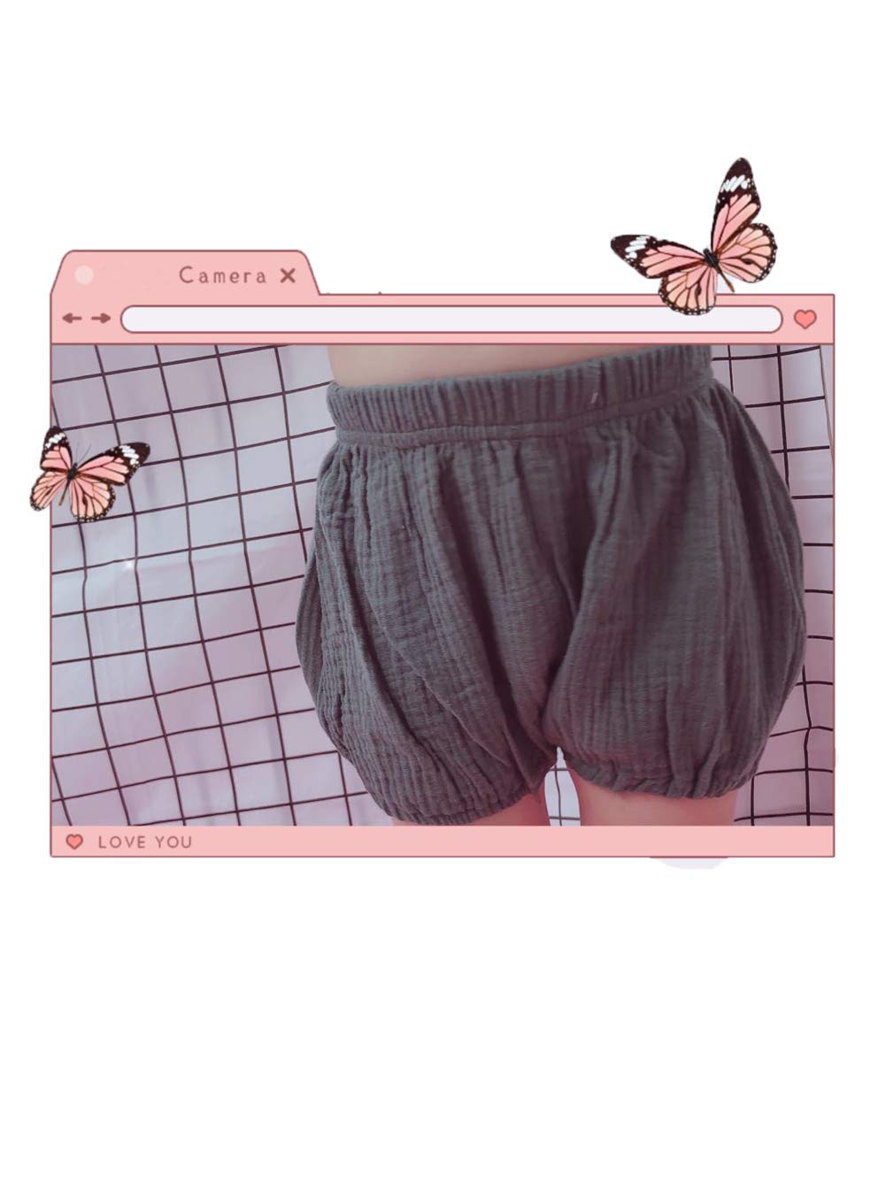 LOOLY Baby Bloomers - Unisex Cotton Linen Blend Shorts for Baby Girls & Boys | Soft, Breathable & Comfortable | Perfect for Playtime, Summer Outfits & Casual Wear