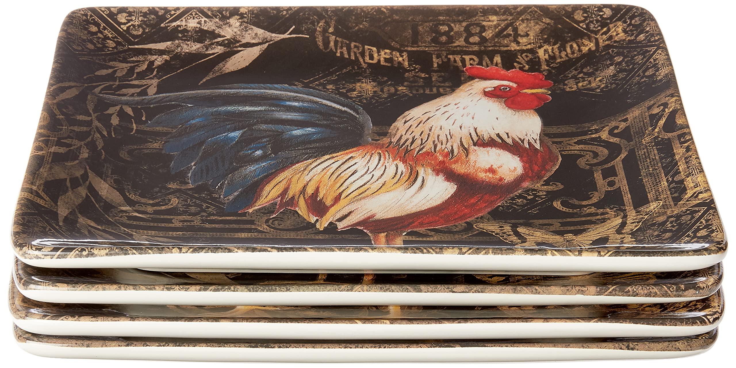 Certified International Gilded Rooster 10.5