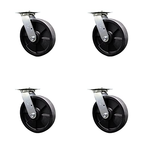 4 Swivel - No Brake - Black