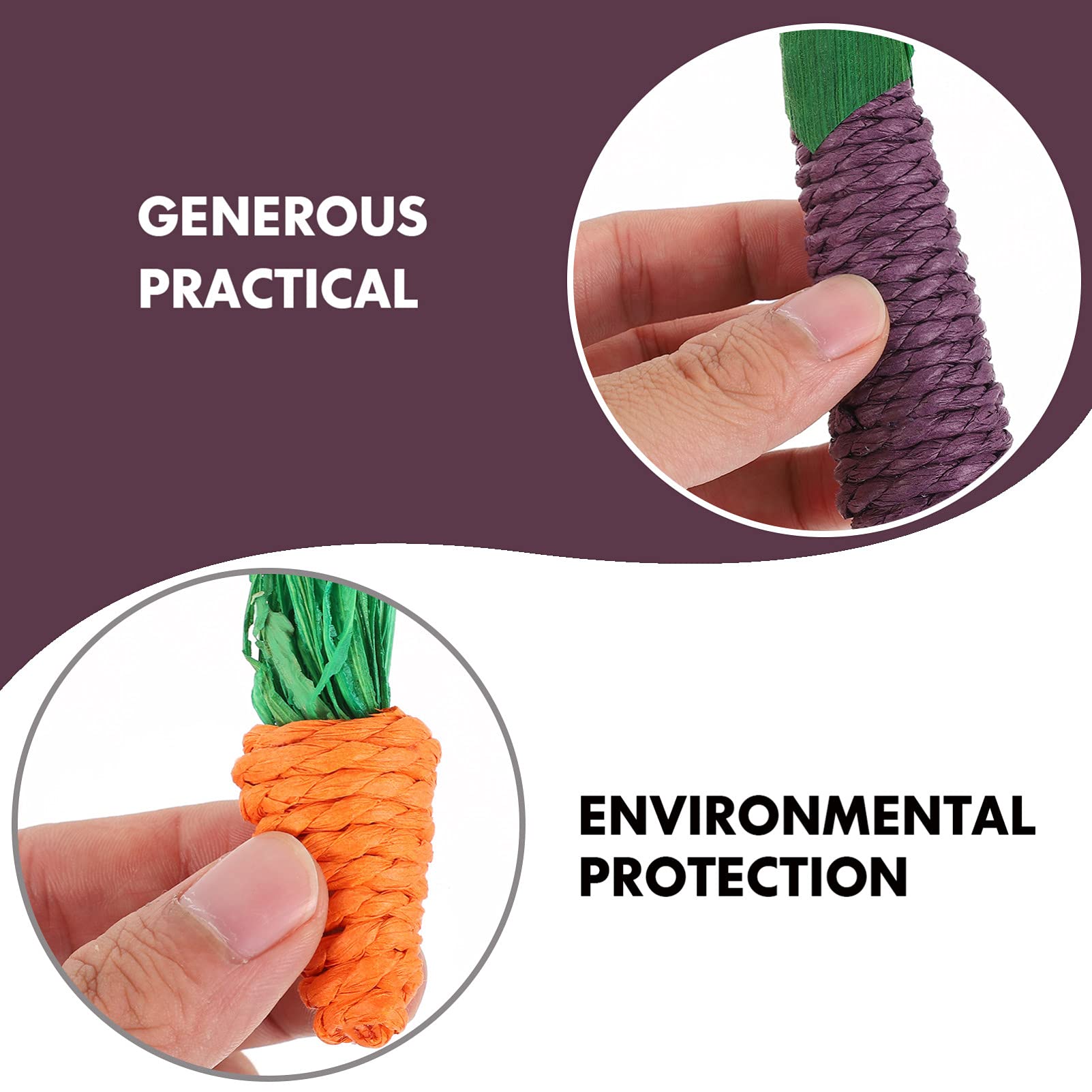 Balacoo 6-Pack Natural Grass Chew Toys for Hamsters, Rabbits & Small Pets - Safe Teething & Biting Blocks for Bunnies, Rats & Dogs - Perfect for Cage Enrichment & Dental Health