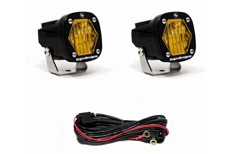 Baja Designs S1 Wide Cornering LED Light Pods - Amber Off-Road Lights for Trucks, Jeeps & ATVs - Perfect for Night Driving & Off-Road Adventures