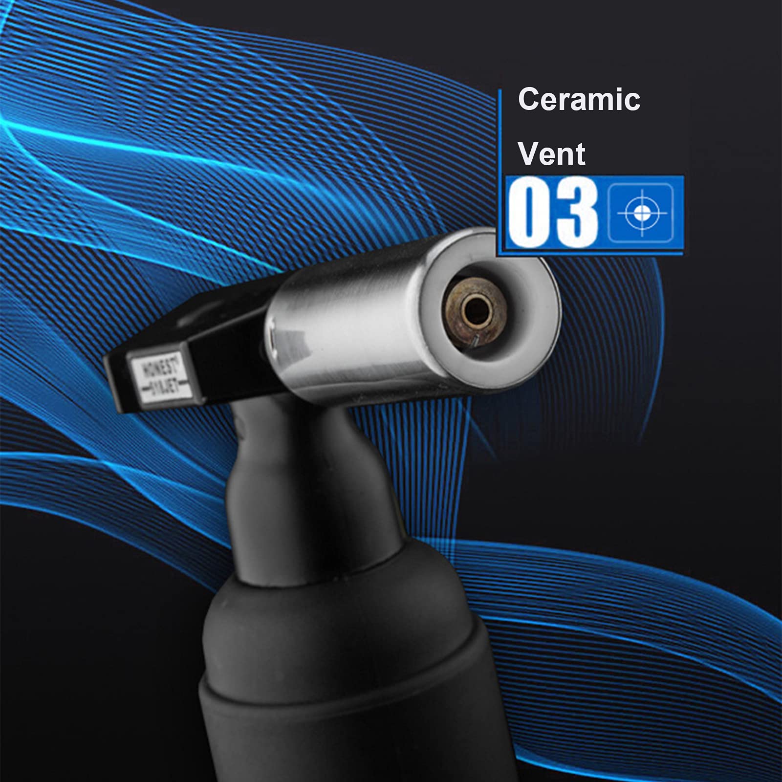 HB1 Butane Torch - Adjustable Refillable Windproof Metal Welding Lighter with Safety Lock | Large Direct Spray Gun for Outdoor Cooking, Soldering, DIY Projects & More