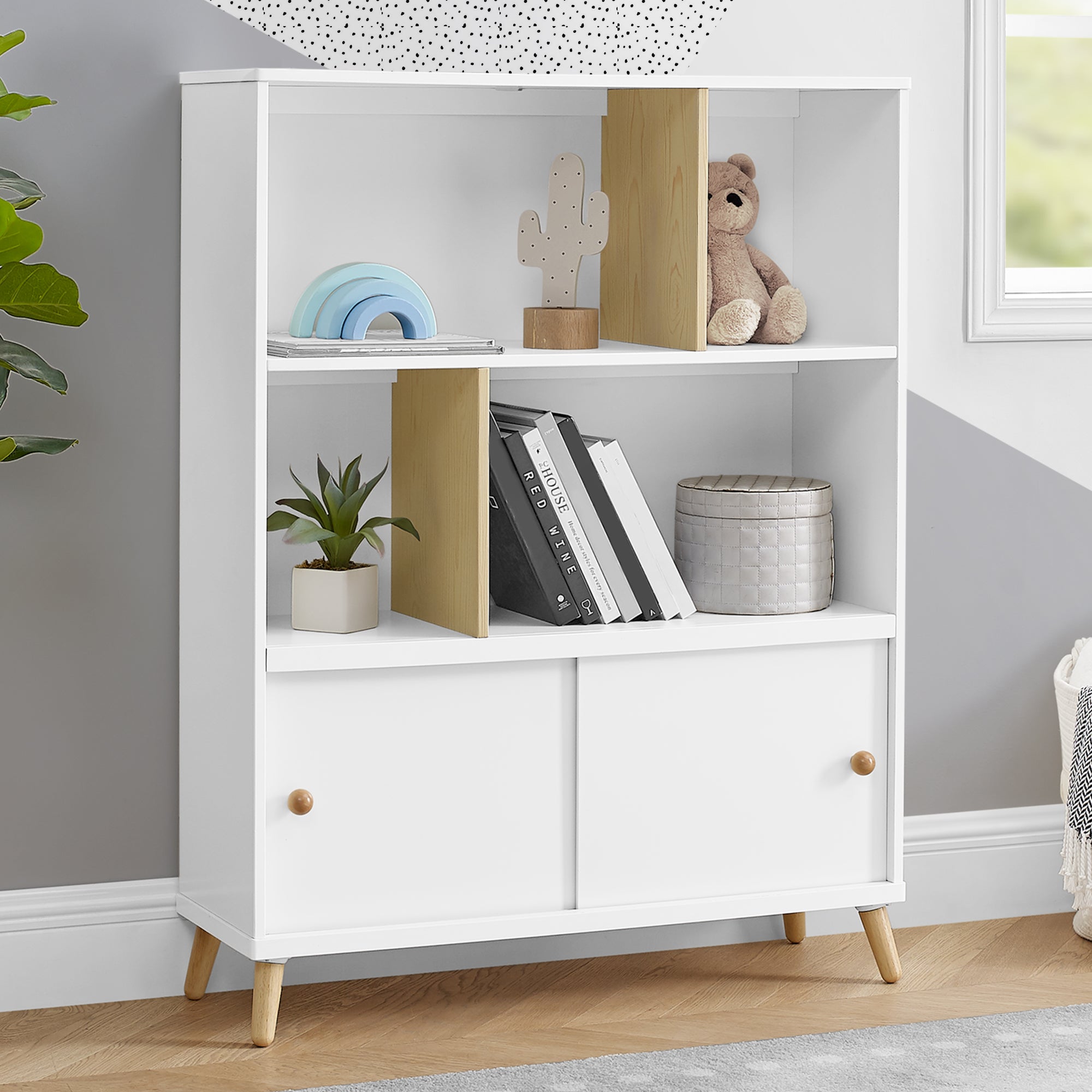 Hudson Bookcase with Greenguard Gold Certification - Modern Bookshelf for Home, Office & Library Storage
