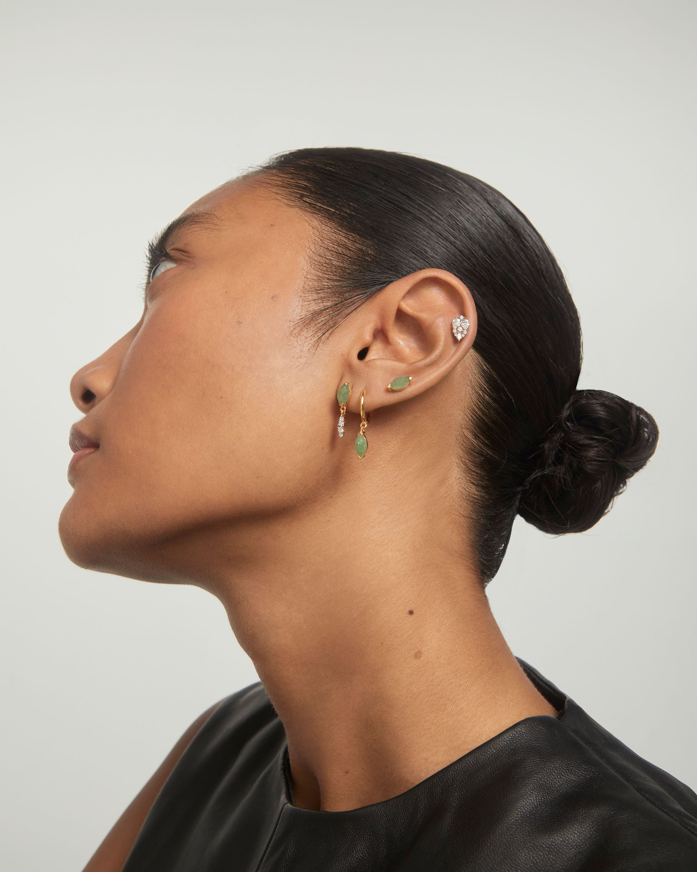 Green Aventurine Ginger Single Earring - Healing Crystal Jewelry for Women - Perfect for Meditation, Yoga & Spiritual Healing