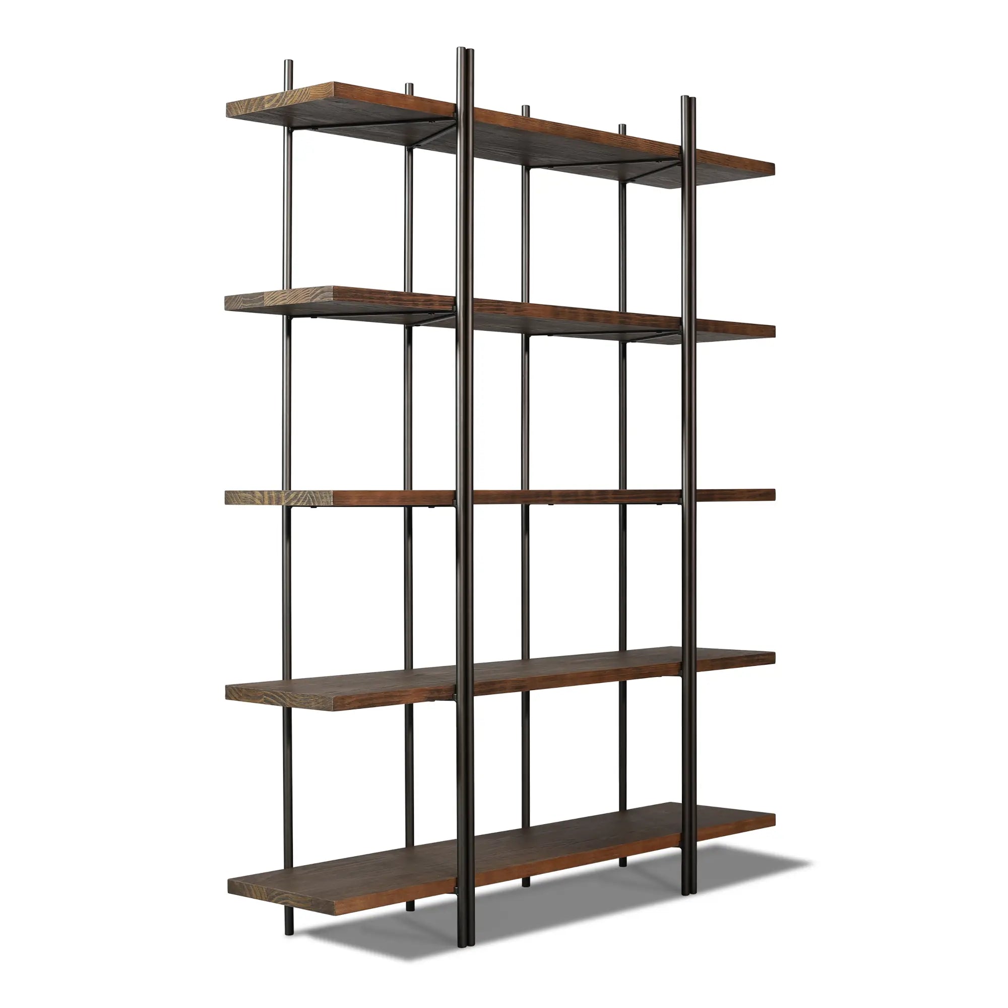 Modern Cascais 53 Bookcase - 5-Tier Wooden Bookshelf for Home & Office - Stylish Storage Solution for Books, Decor & Essentials | Perfect for Living Room, Bedroom & Study Organization