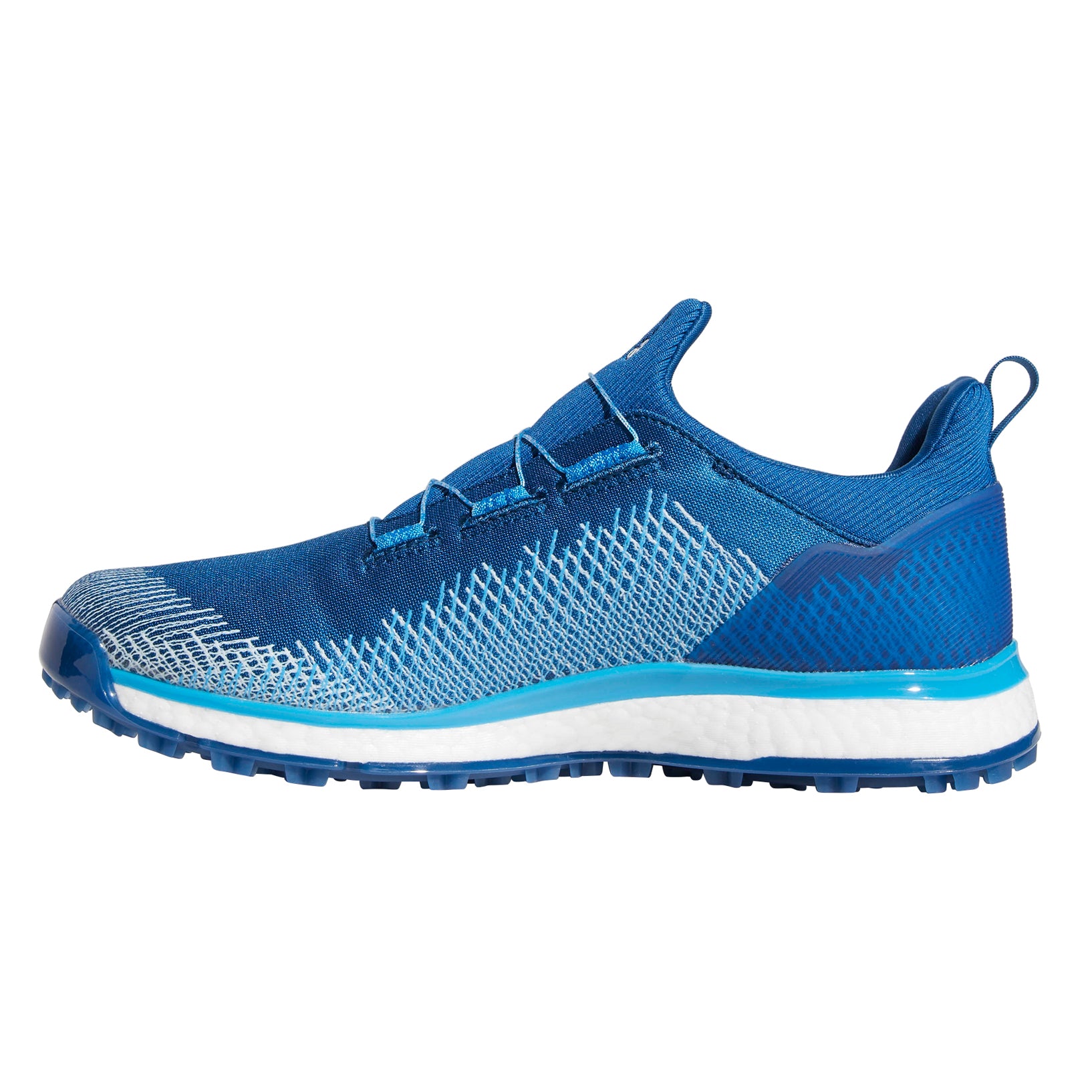 Adidas Forgefiber BOA Men's Golf Shoes - Lightweight & Waterproof Blue Golf Footwear for Walking Courses | Perfect for Professional & Casual Golfers