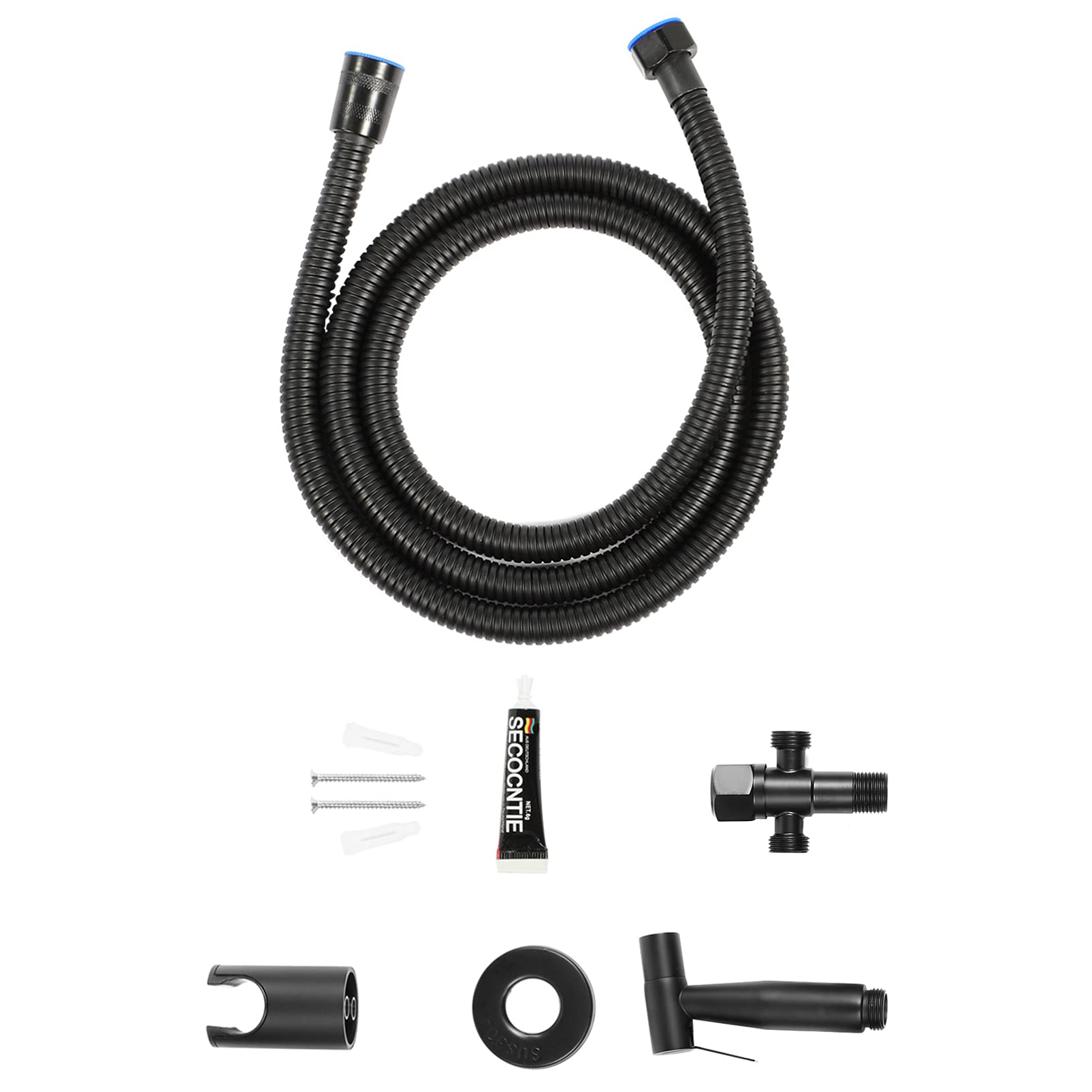 DOITOOL Manual Bidet Sprayer Kit for Toilet - 1.5m Retractable Hose, Baby Cloth Diaper Sprayer Attachment - Perfect for Bathroom Hygiene & Baby Care