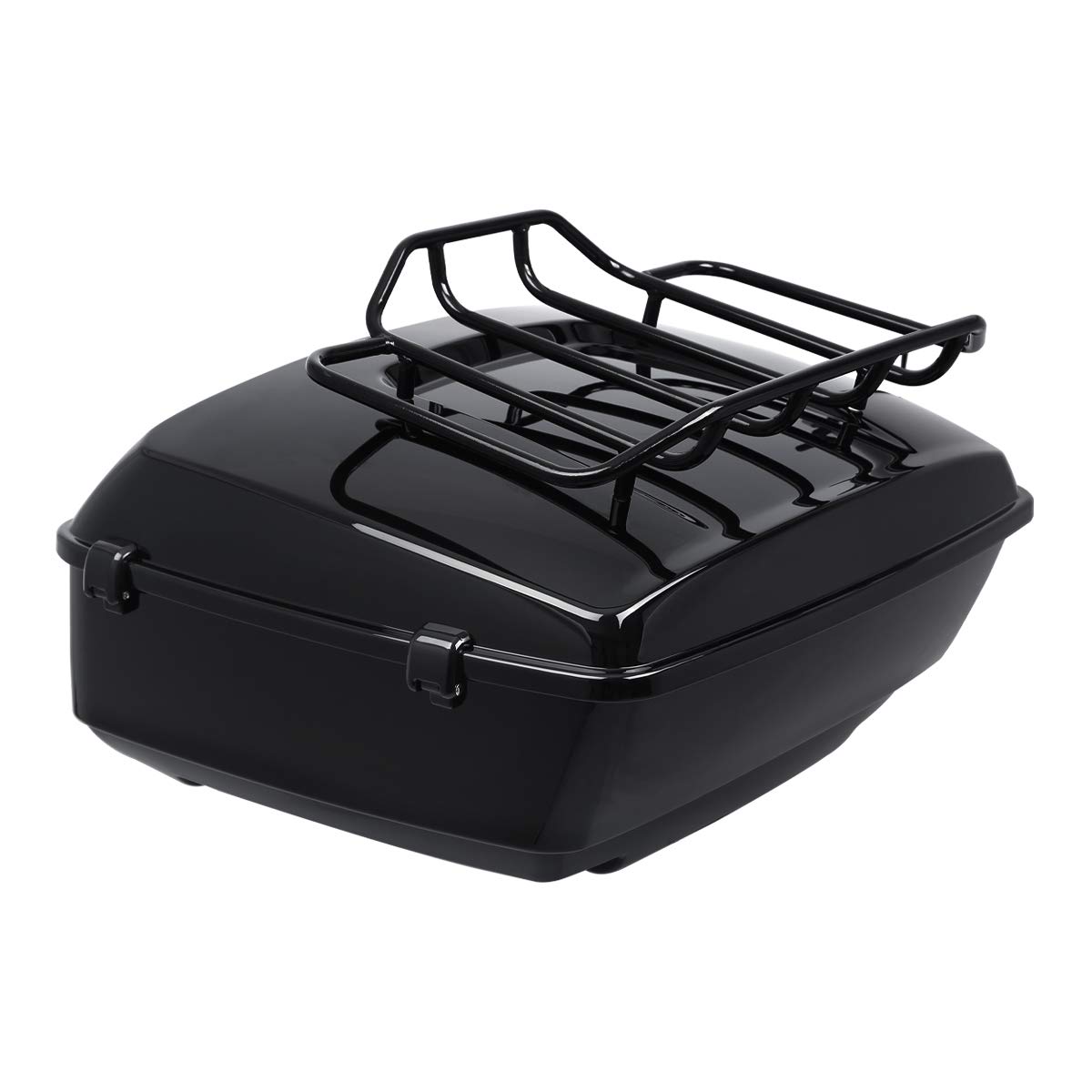 Premium King Tour Pack Luggage Kit for Harley Touring Bikes - Includes Black Latches, Mounting Rack, Docking Hardware & Top Rack - Compatible with Road King, Road Glide, Street Glide & CVO Models (2014-2020) - Perfect for Long-Distance Motorcycle Trips & Storage Solutions