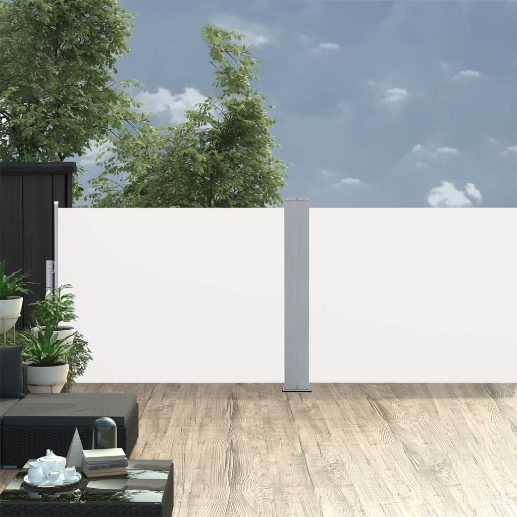 SKM Retractable Side Awning - Cream Color 47.2
