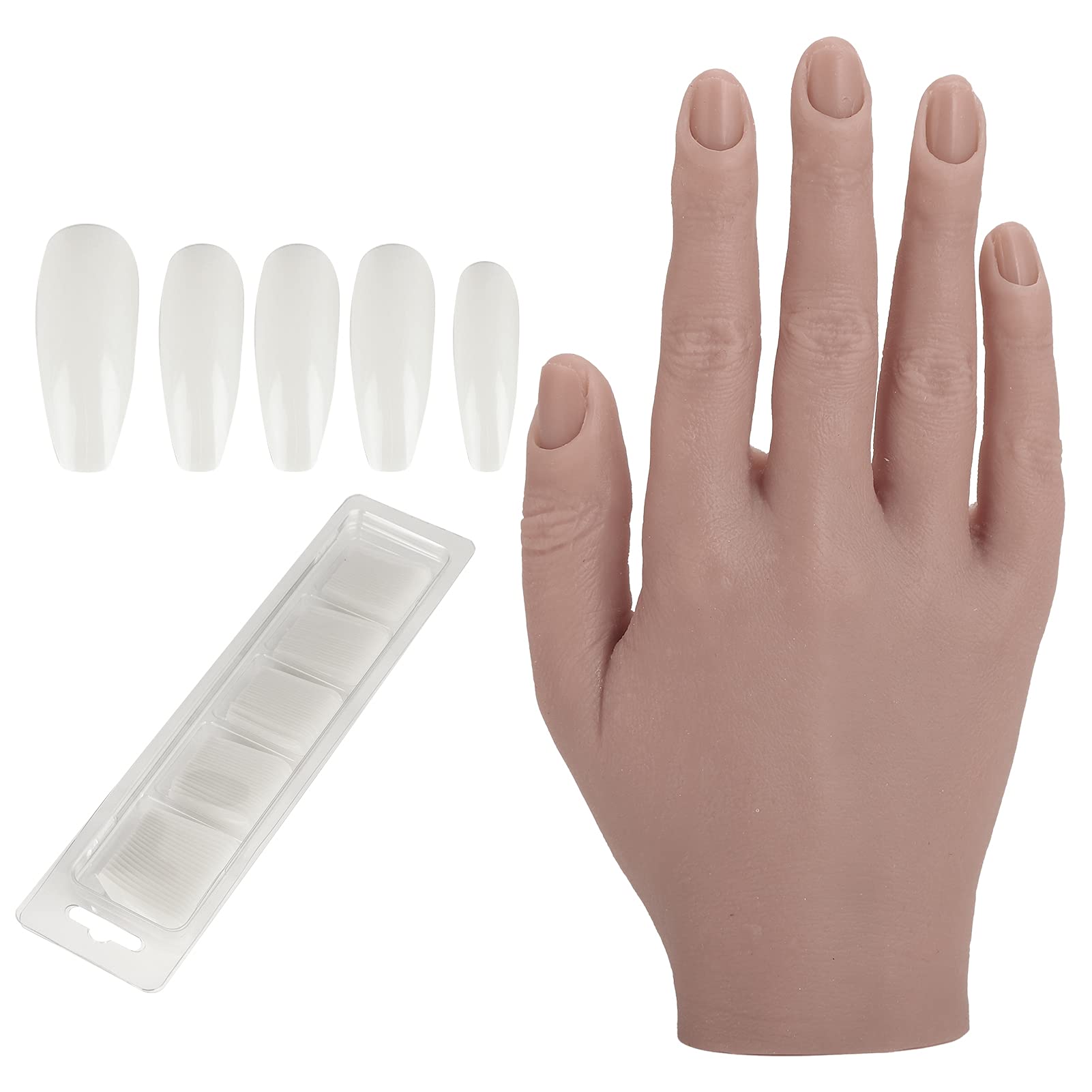 Professional Nail Art Practice Hand - Bendable Mannequin Hand for Nail Salon Training & Acrylic Nail Practice - Perfect for Beginners & Professionals (03) - Ideal for Home Practice, Salon Training & Nail Art Demonstrations
