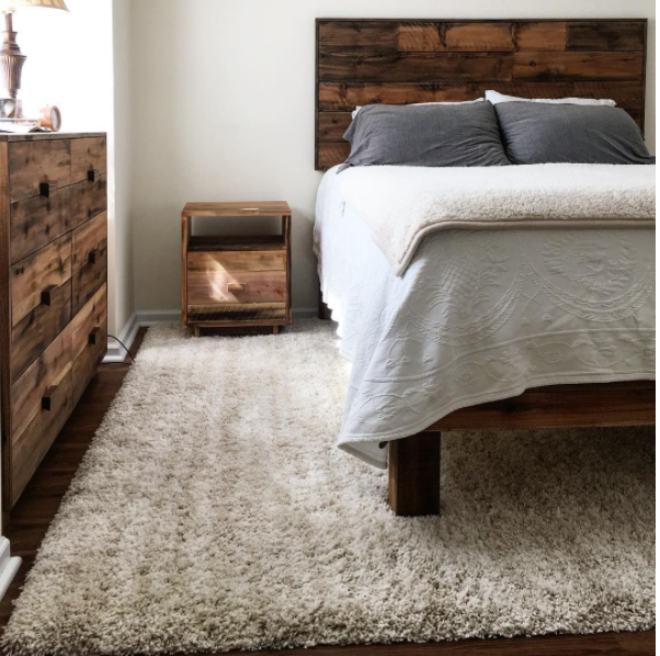 Rustic Barn Wood Headboard - Homesteaders Style Rough Sawn Wood Bed Headboard for Farmhouse, Cabin & Rustic Bedroom Decor