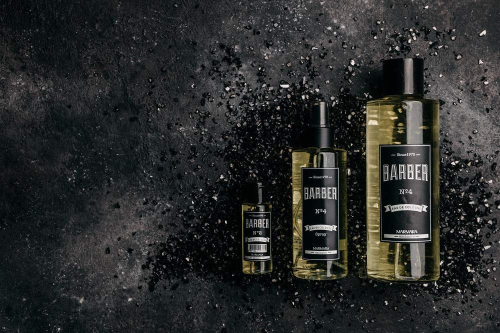 Marmara Barber Cologne No.4 Green - 250ml x 2 Bottles Set for Modern Barbers & Traditional Shaving | Fresh Long-Lasting Fragrance for Men's Grooming & After Shave Routine