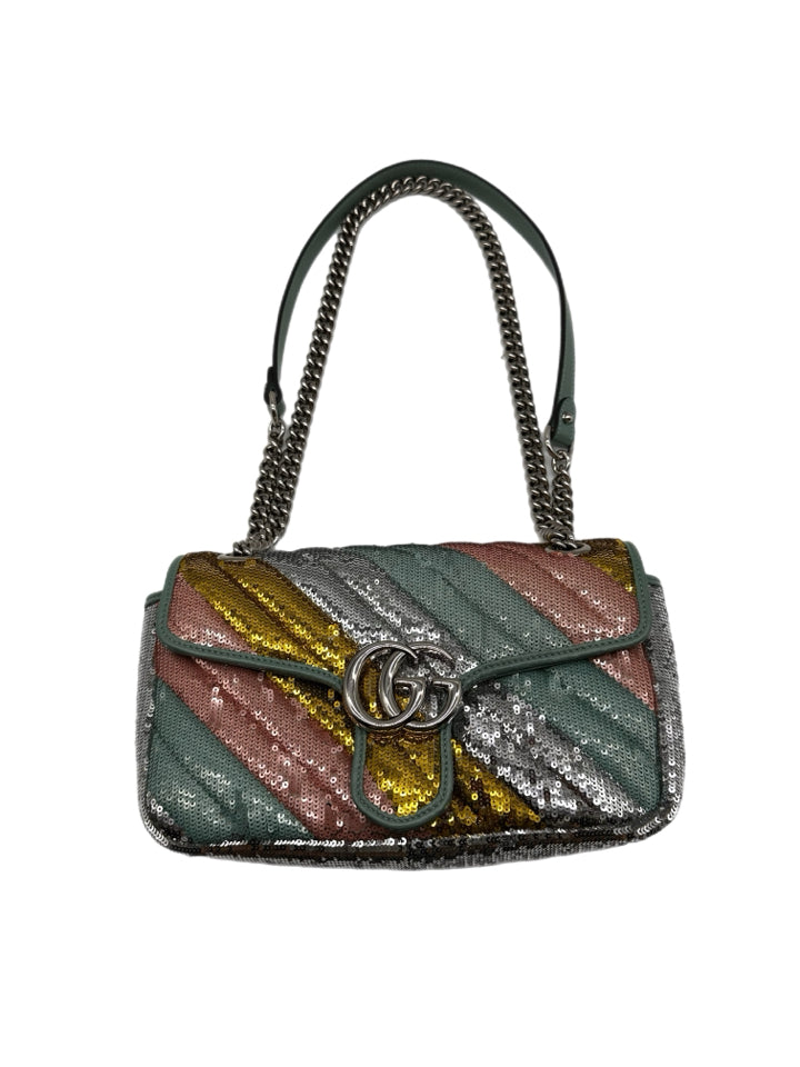 Gucci Sequin Matelassé Crossbody Bag for Women - Luxury Designer Shoulder Purse with Shimmering Embellishments | Perfect for Parties, Date Nights & Special Occasions