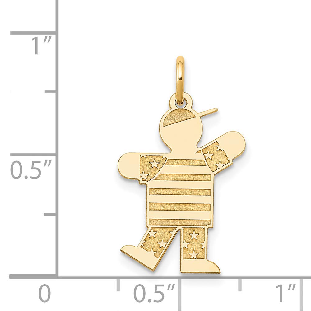 14K Yellow Gold Kids Charm Pendant - Dainty & Delicate Jewelry for Children | Perfect for Birthdays, Baptisms & Special Gifts