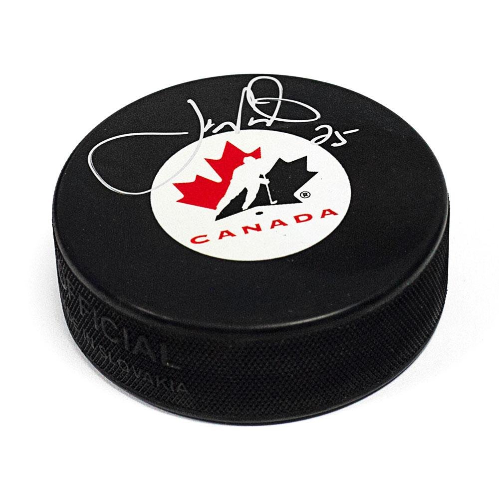 Joe Nieuwendyk Autographed Team Canada Olympic Hockey Puck - Signed NHL Collectible - Perfect for Hockey Fans, Memorabilia Collectors & Sports Decor