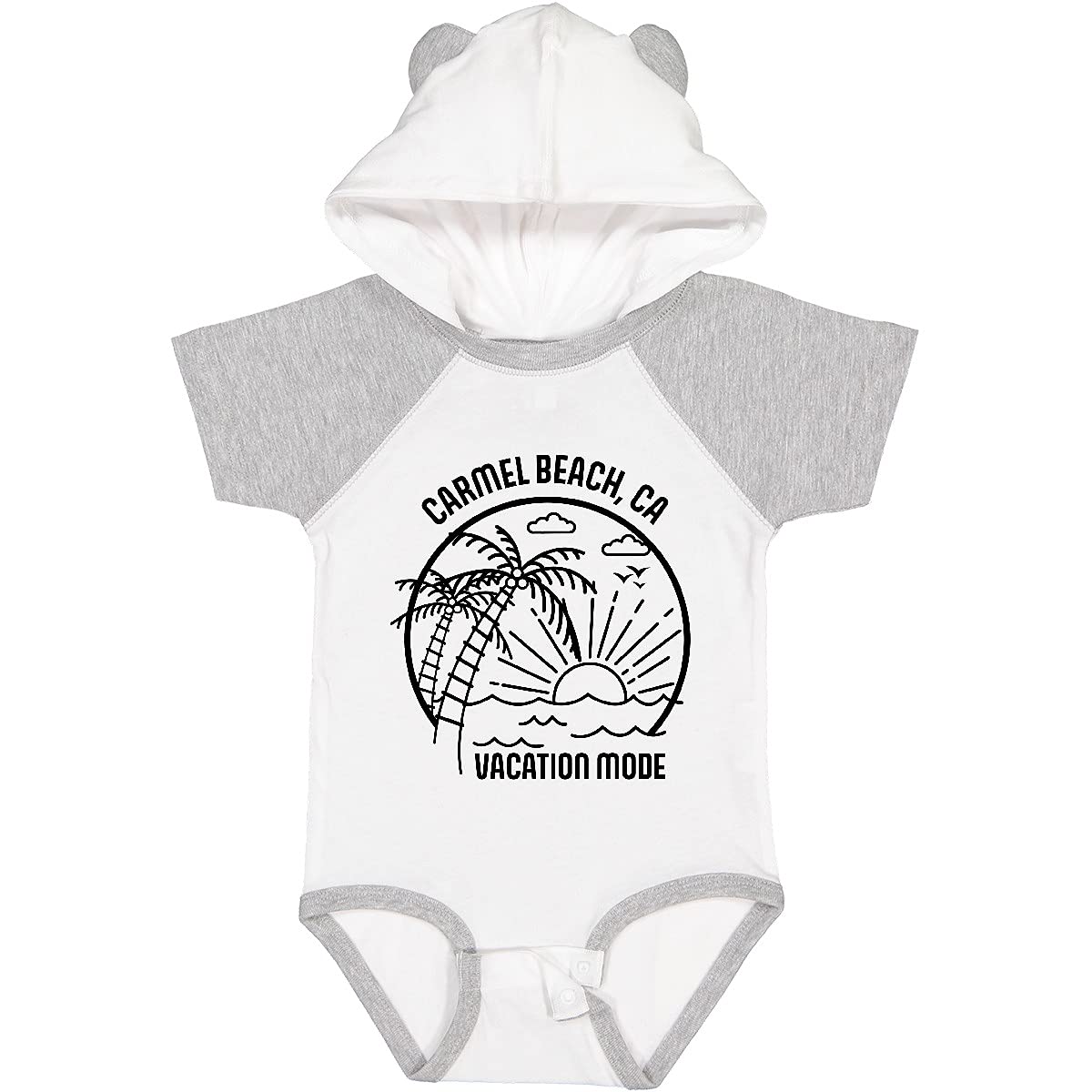 Inktastic Summer Vacation Mode Carmel Beach California Baby Bodysuit - Cute Infant Onesie for Beach Trips & Family Vacations