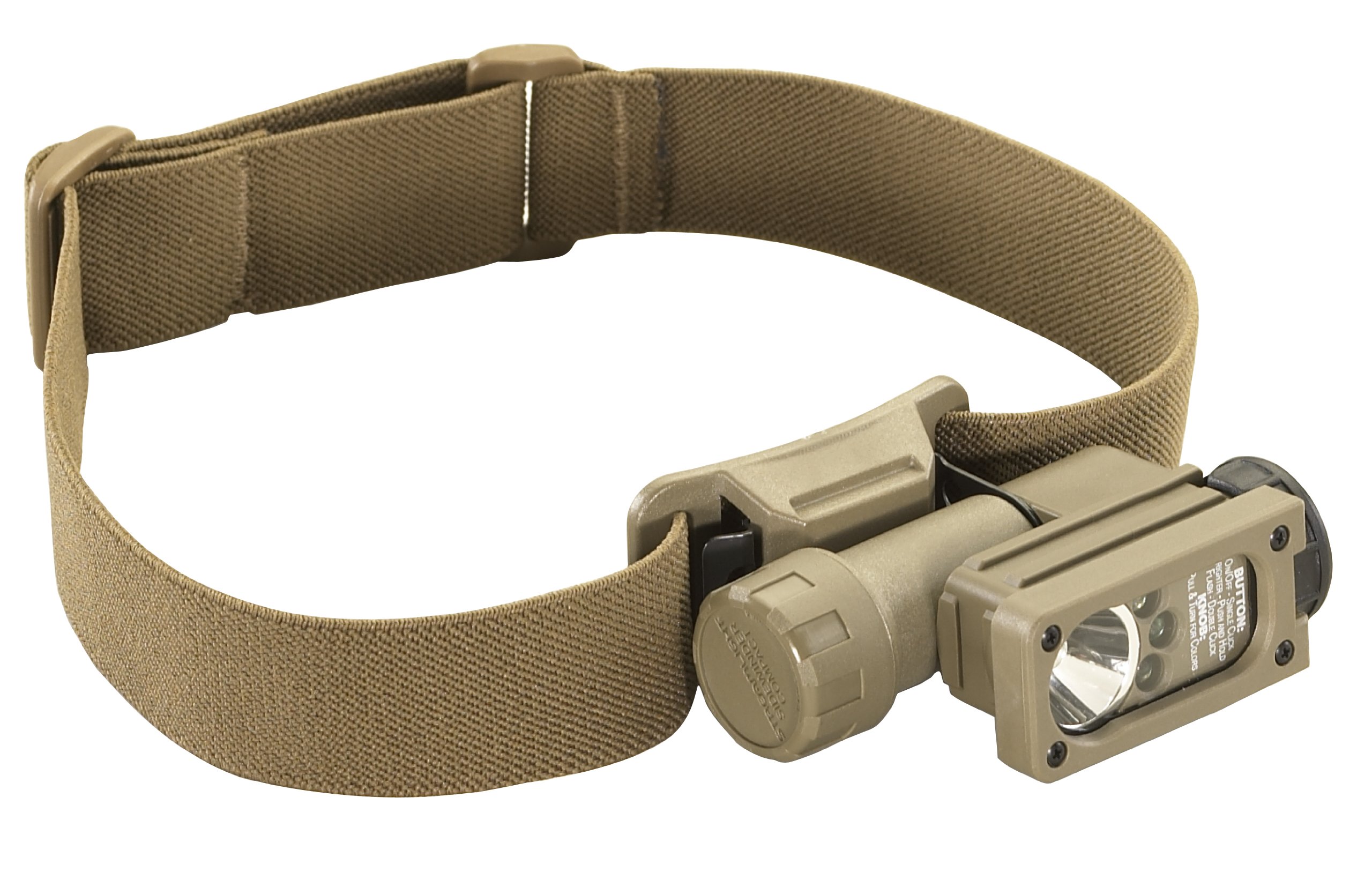 Streamlight 14102 Sidewinder 55-Lumens Compact Tactical Flashlight with 4 LEDs, Helmet Mount & CR123A Lithium Battery - Coyote Tan - Perfect for Military, Camping, Hiking & Emergency Use