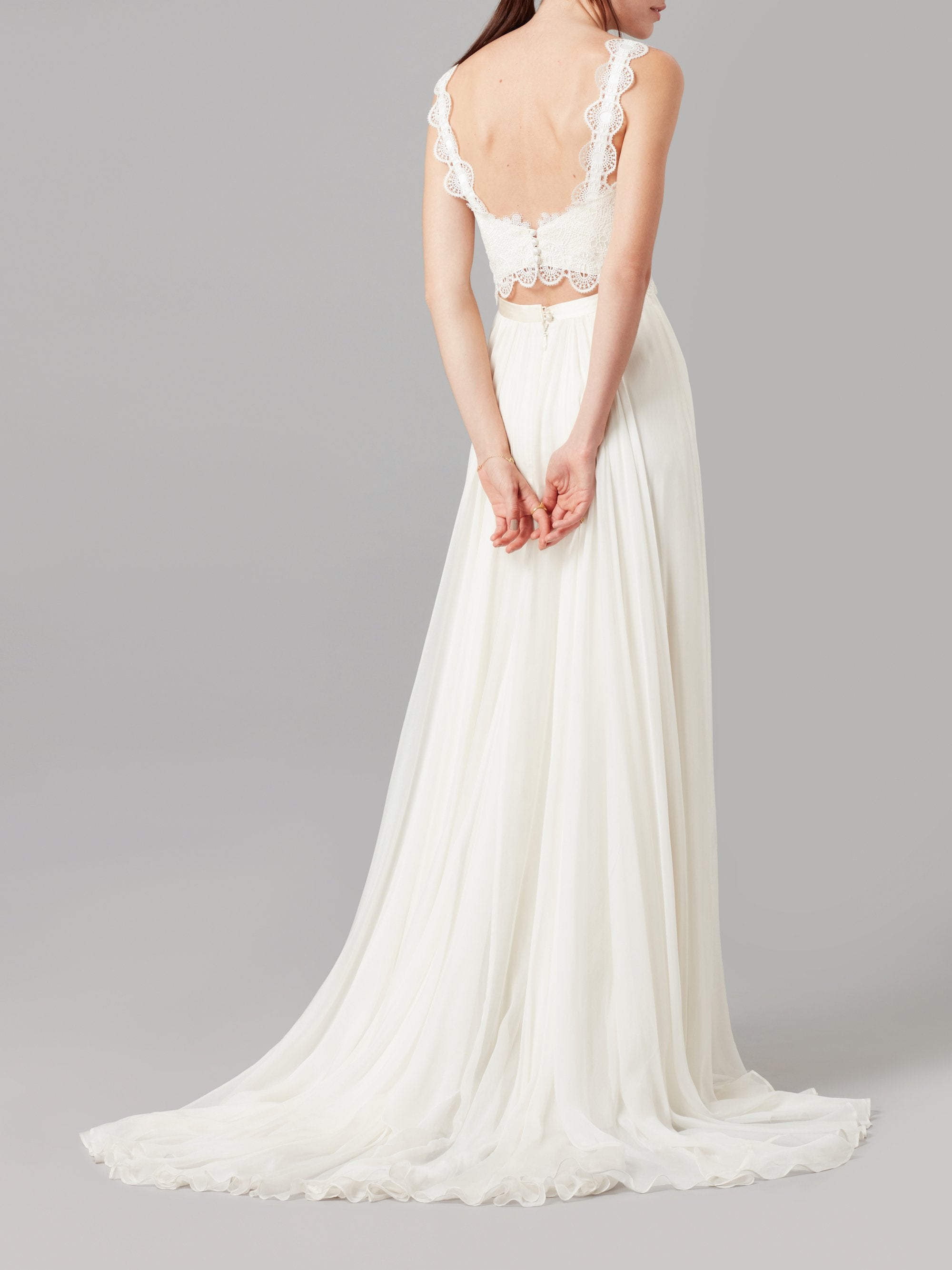Catherine Deane Delia Skirt | Women's Flowy Midi Skirt with Side Slit | Elegant A-Line Skirt for Wedding, Party & Special Occasions