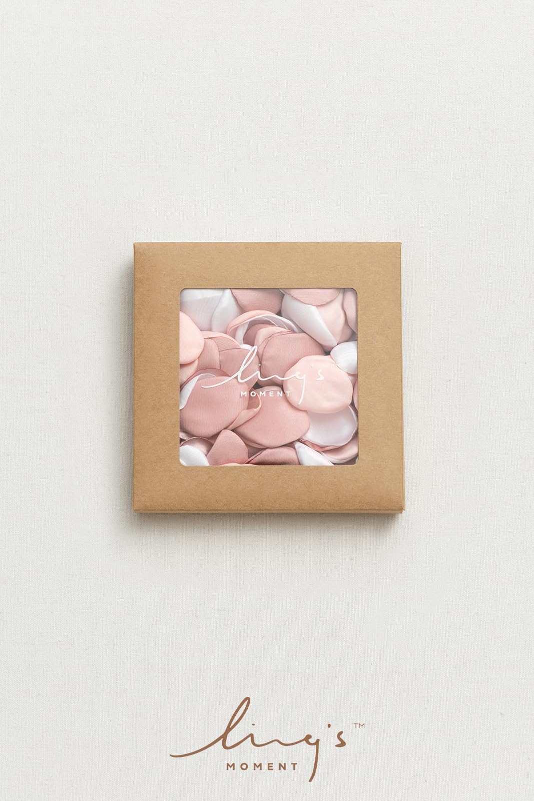 Ling's Moment 200pcs Silk Rose Petals - Blush White & Dusty Rose Wedding Decor for Aisle, Flower Girl Baskets, Table Centerpieces - Perfect for Romantic Weddings, Bridal Showers & Special Events