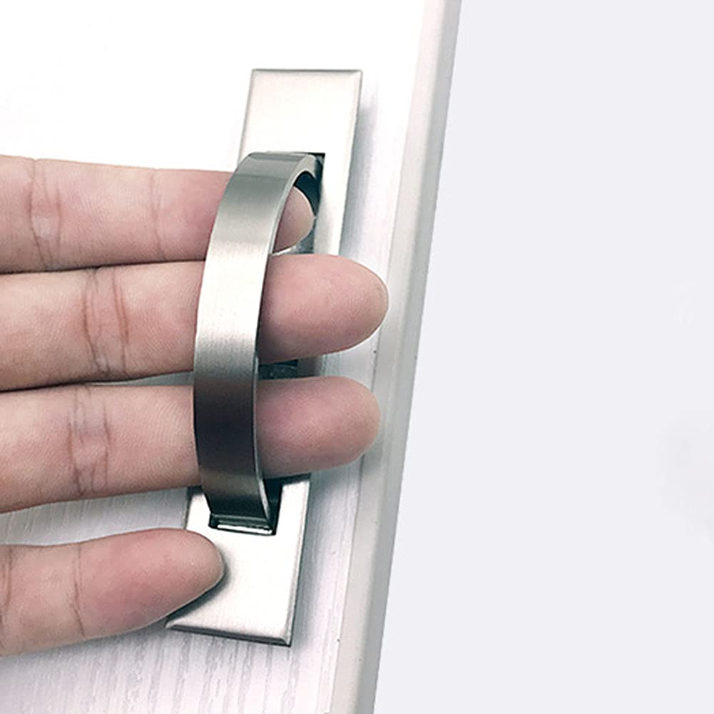 2 Pack Invisible Cabinet Pull Handles - Rotating Hidden Drawer Hardware for Tatami, Door, Dresser, Cupboard & Wardrobe - Easy Installation for Modern Home Furniture & DIY Projects