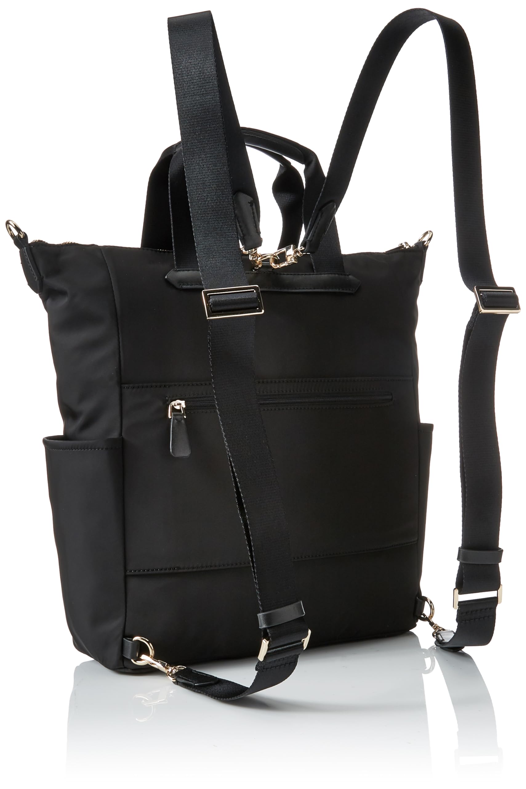 GUESS Eco Gemma Convertible Tote Pack - Black Leather Shoulder Bag for Women | Work, Travel & Everyday Use