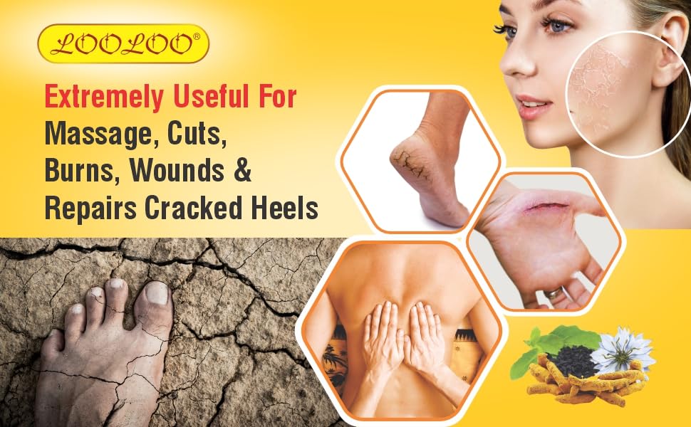 LooLoo Oleo Hayat Herbal Massage Oil with Kalonji & Turmeric - Skin Repair & Nourishment - 3 Pack (50ml Each) - Perfect for Relaxation, Aromatherapy & Spa Treatments