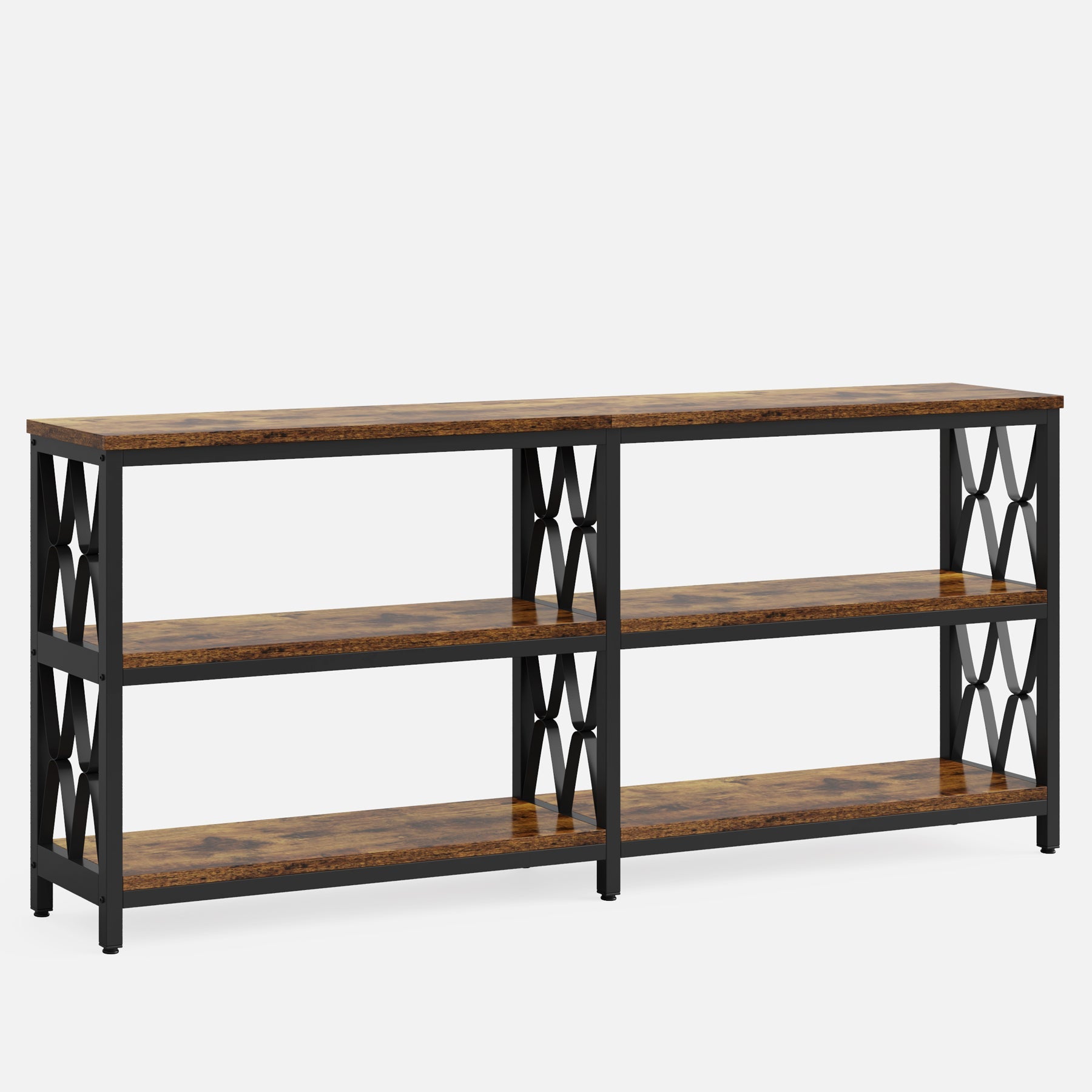 3-Tier Industrial Console Table - 70.9