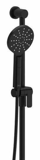 4-Function Adjustable Handheld Shower Head with 31-Inch Slide Bar - 1.8 GPM, Black (4664BK) for Bathroom & Spa Relaxation - WS RIOBEL