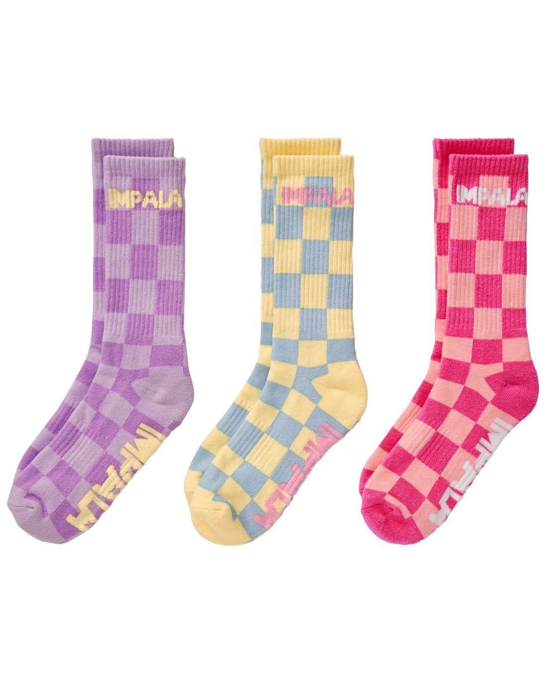 Impala Skate Socks 3 Pack - Cushioned Ankle Socks for Skateboarding, Roller Skating & Sports - Breathable & Durable Performance Socks for Men & Women - Perfect for Skate Parks, Gym & Everyday Wear