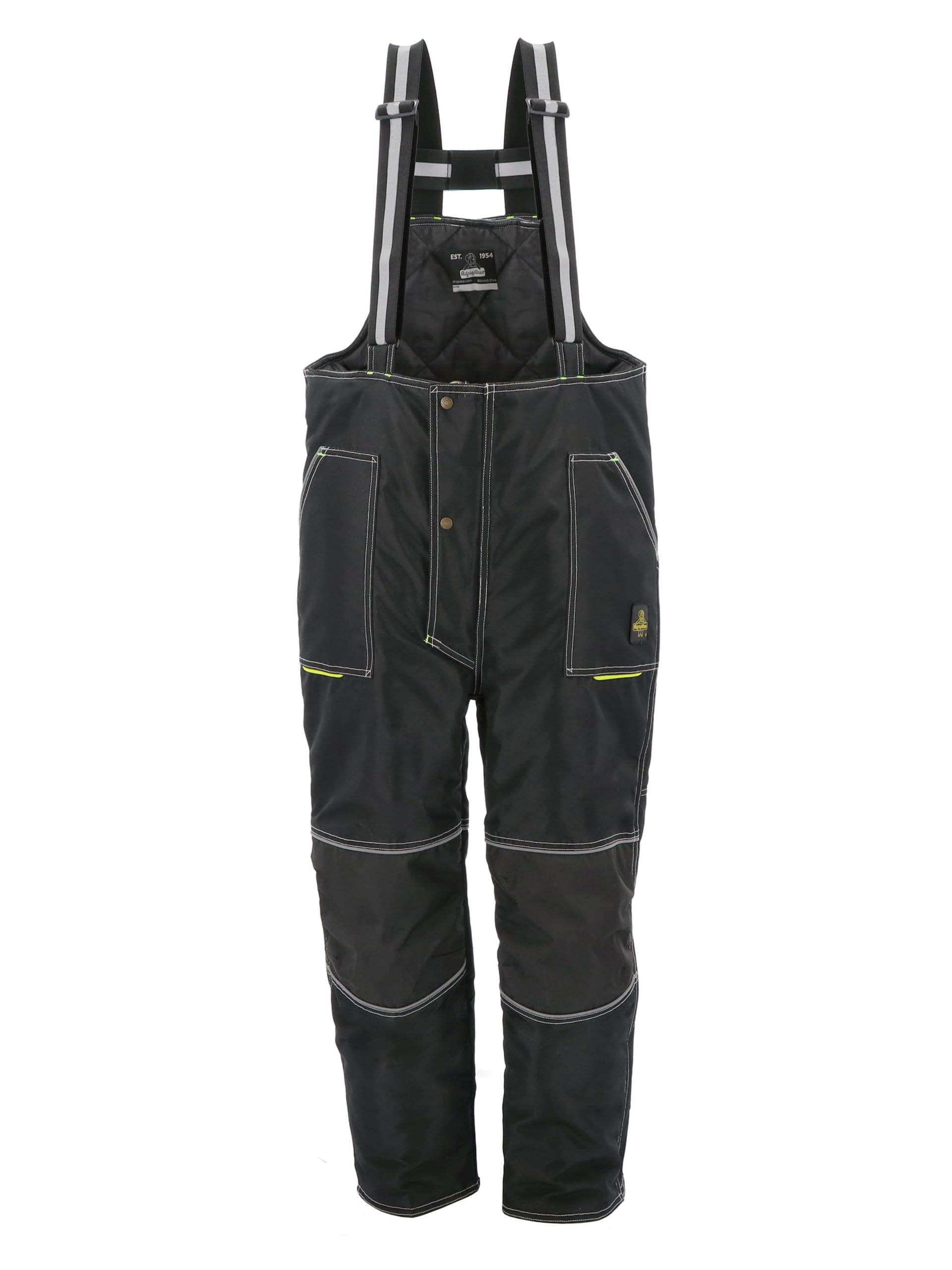 RefrigiWear ErgoForce Waterproof Insulated Bib Overalls for Men - Heavy Duty Winter Work Coveralls for Cold Weather, Hunting & Outdoor Jobs