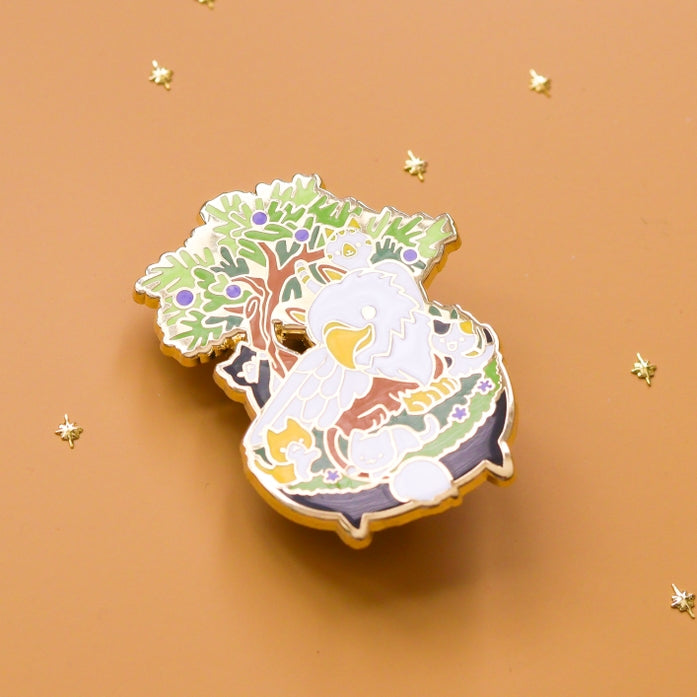 Bonsai Garden Griffin Enamel Pin - Cute Collectible Lapel Pin for Backpacks, Hats & Jackets - Perfect Gift for Anime & Fantasy Fans