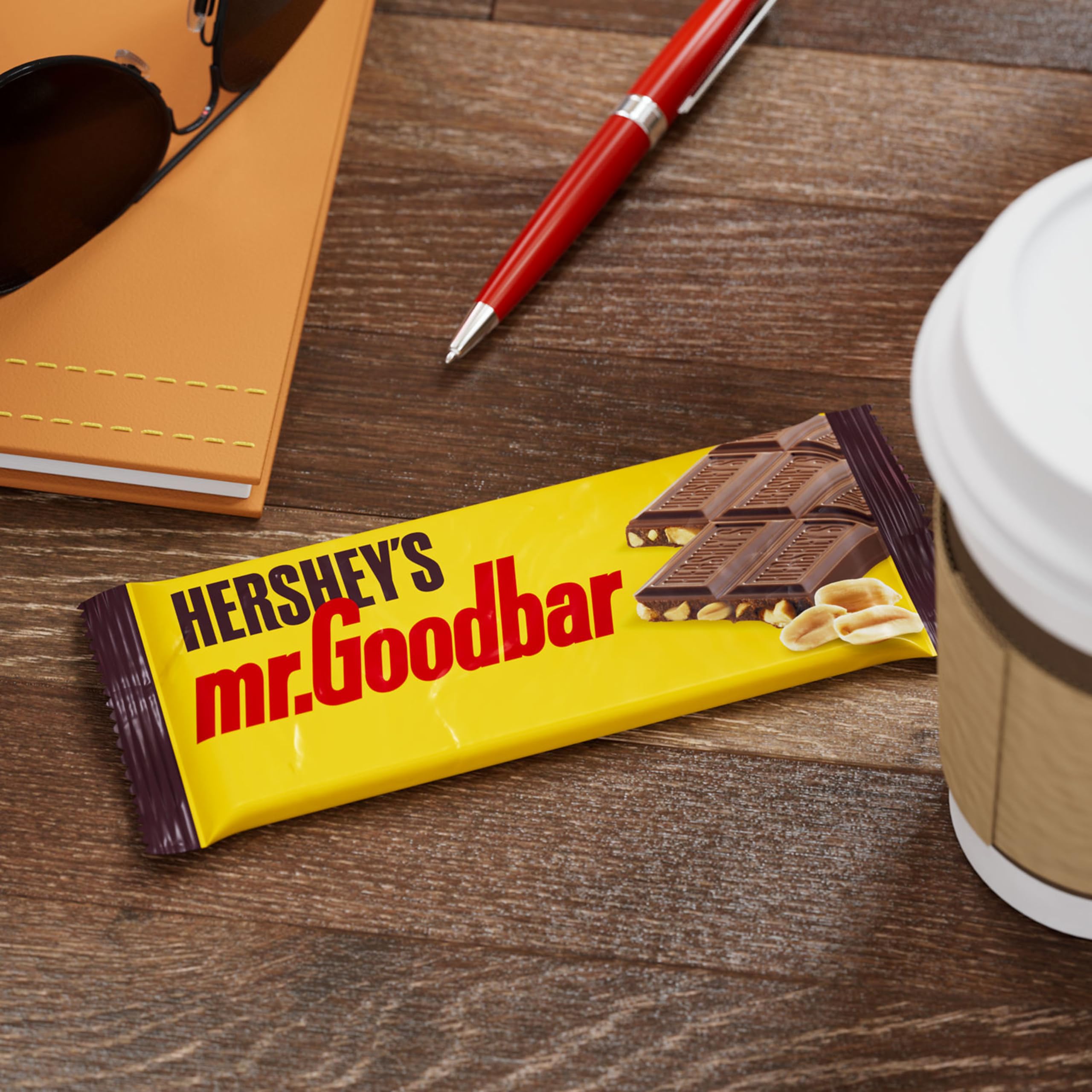 HERSHEY'S MR. GOODBAR Milk Chocolate with Peanuts Candy Bars - 1.75oz (36 Count) - Perfect for Halloween, Party Favors, Office Snacks & Gift Baskets