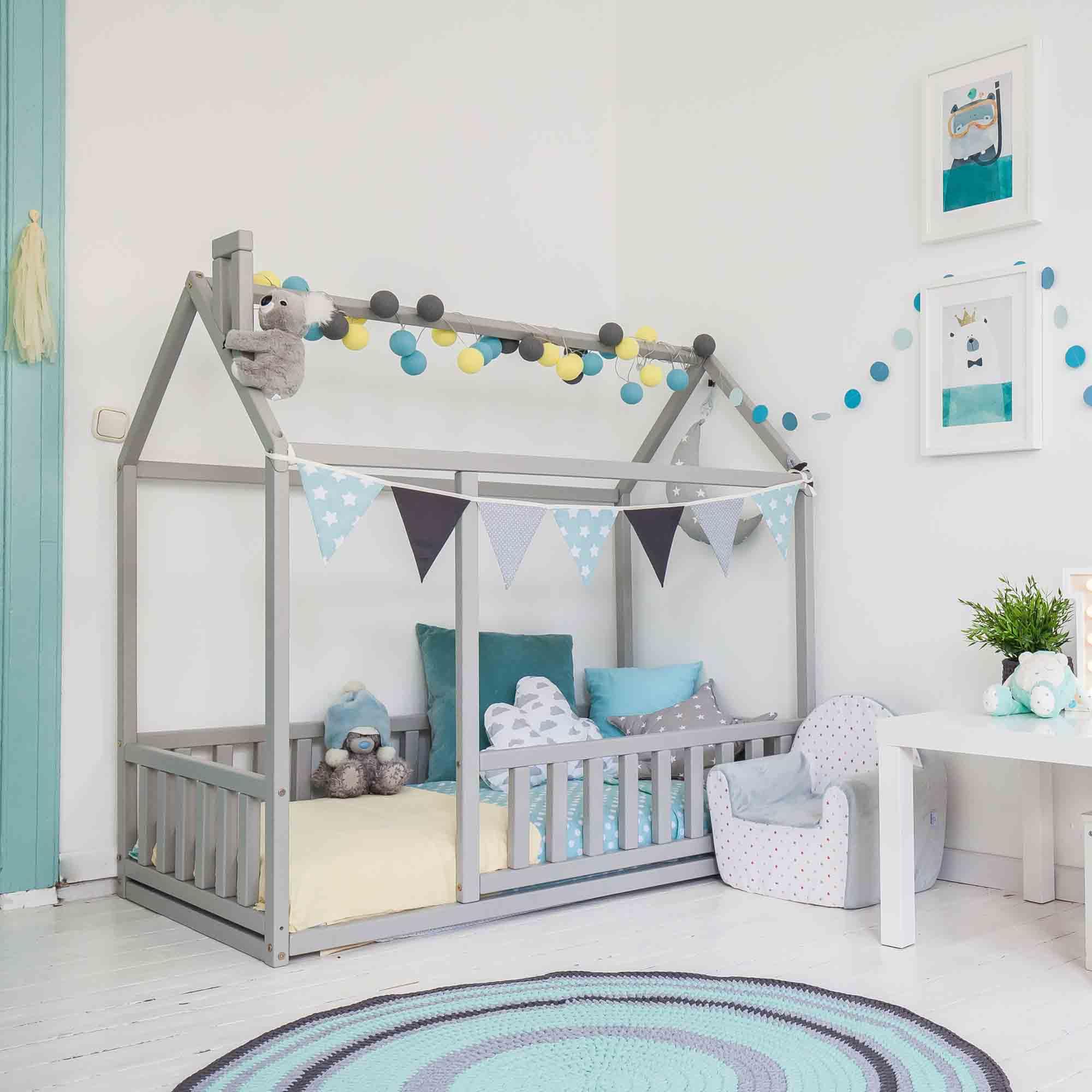 Montessori Toddler House Bed - Twin Size for Kids Room & Play
