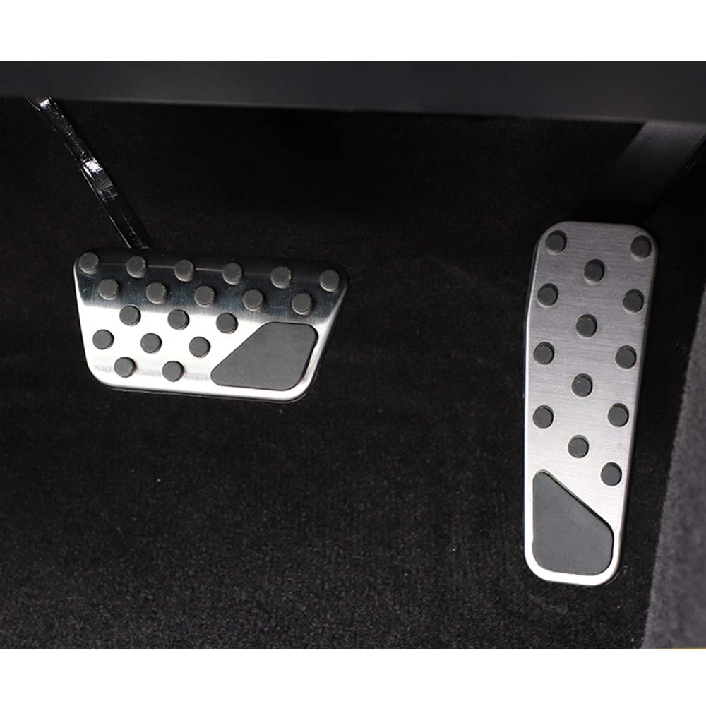 Stainless Steel Accelerator & Brake Pedal Pad Kit for 2009-2021 Dodge Challenger, Charger, Chrysler 300 - 2pc Set - Enhances Grip & Style for Performance Driving & Custom Car Upgrades